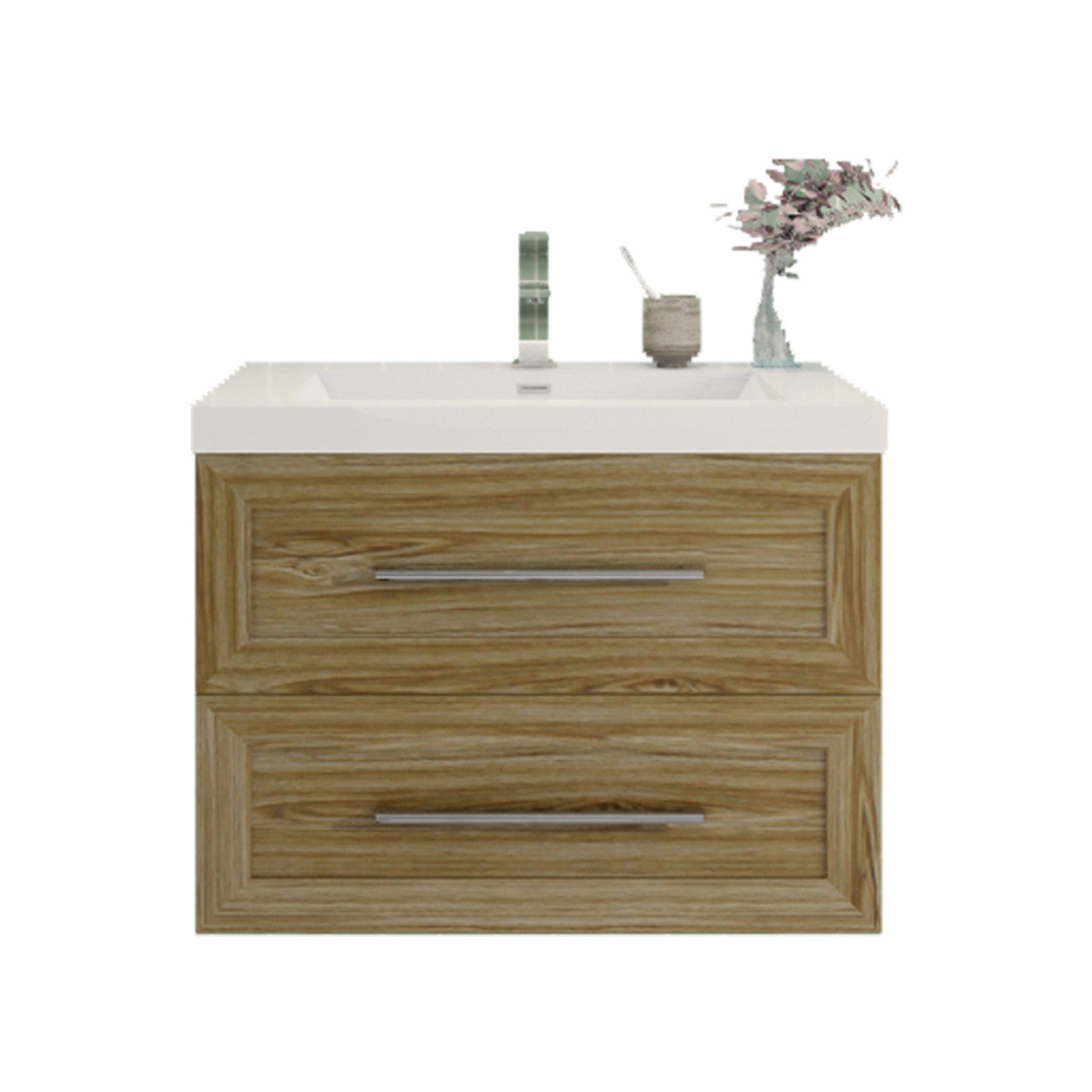 Teucer 30" Wall Mounted Vanity with Reinforced Acrylic Sink Vanity-Teucer SKU: BT009-30