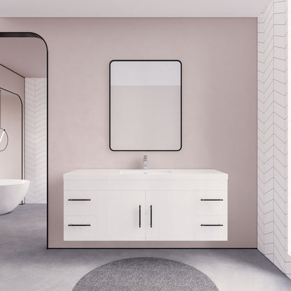 Eliza 60'' Wall Mounting Vanity With Single Sink Eliza SKU: RYELSA60SWH-AV | UPC: 616050843391