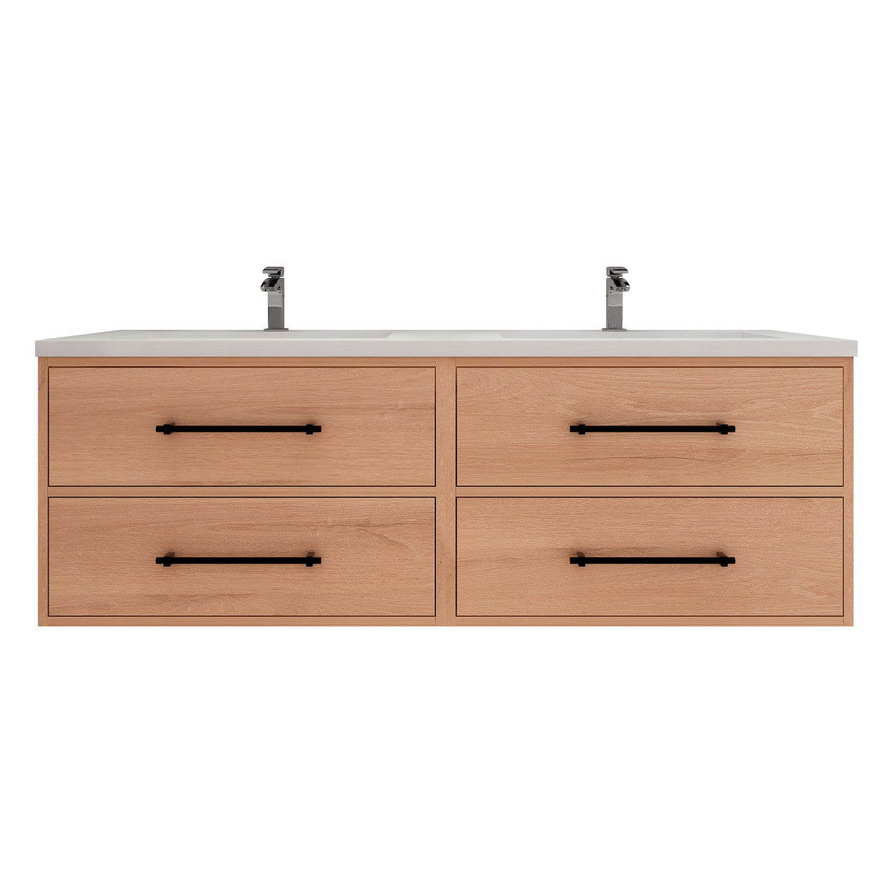 Victoria 30+30" Wall-Mount Vanity with Reinforced DOUBLE Acrylic Sink Victoria SKU: Victoria 60DDWH