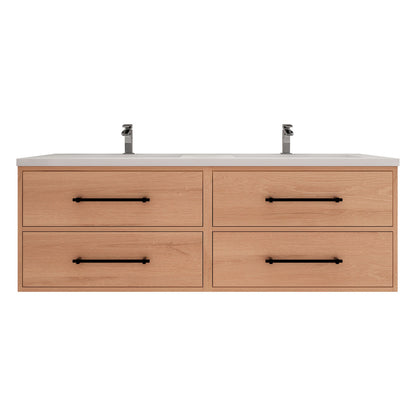 Victoria 30+30" Wall-Mount Vanity with Reinforced DOUBLE Acrylic Sink Victoria SKU: Victoria 60DDWH