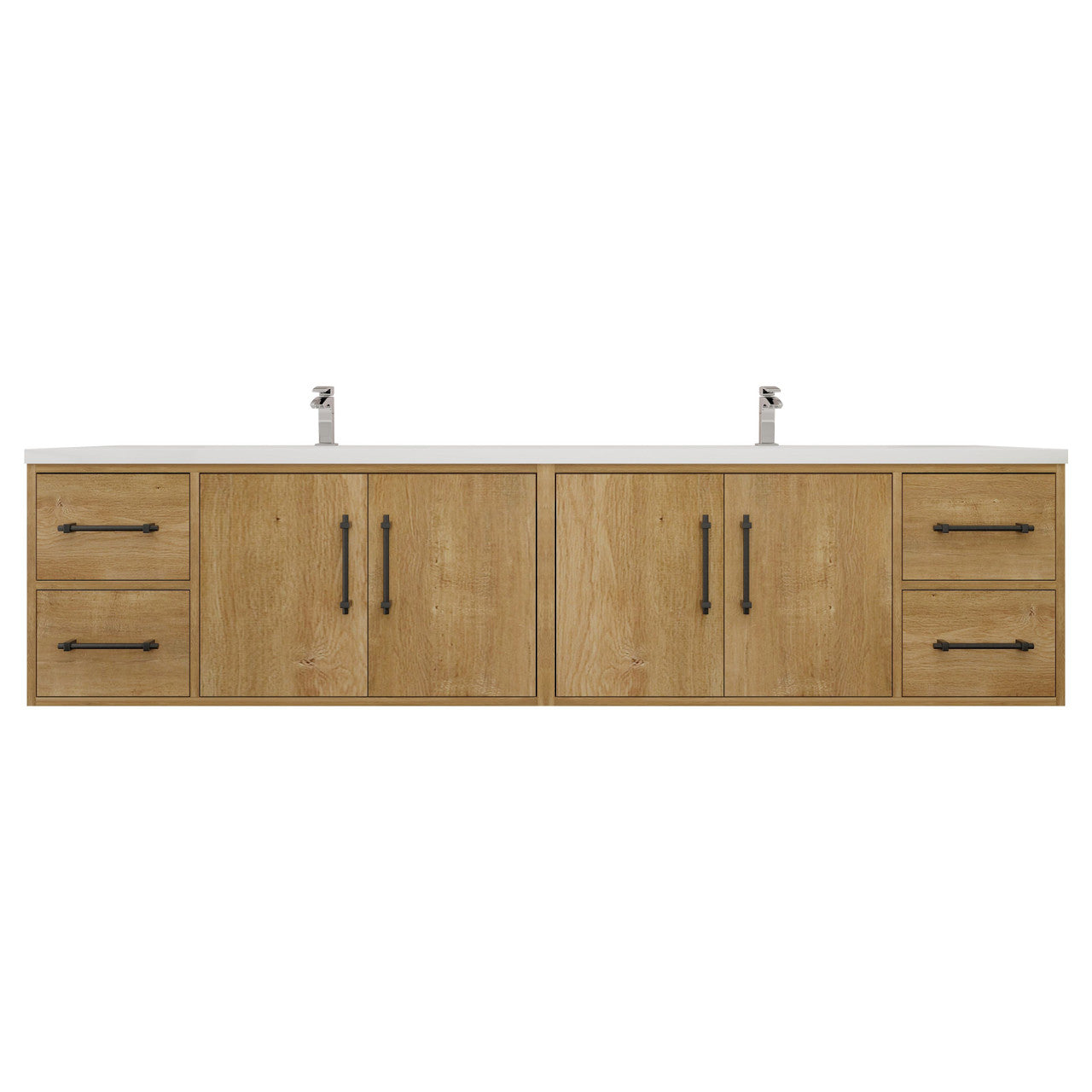 Victoria 84" Wall-Mount Vanity with Reinforced Acrylic DOUBLE Sink Victoria SKU: Victoria 84DWH