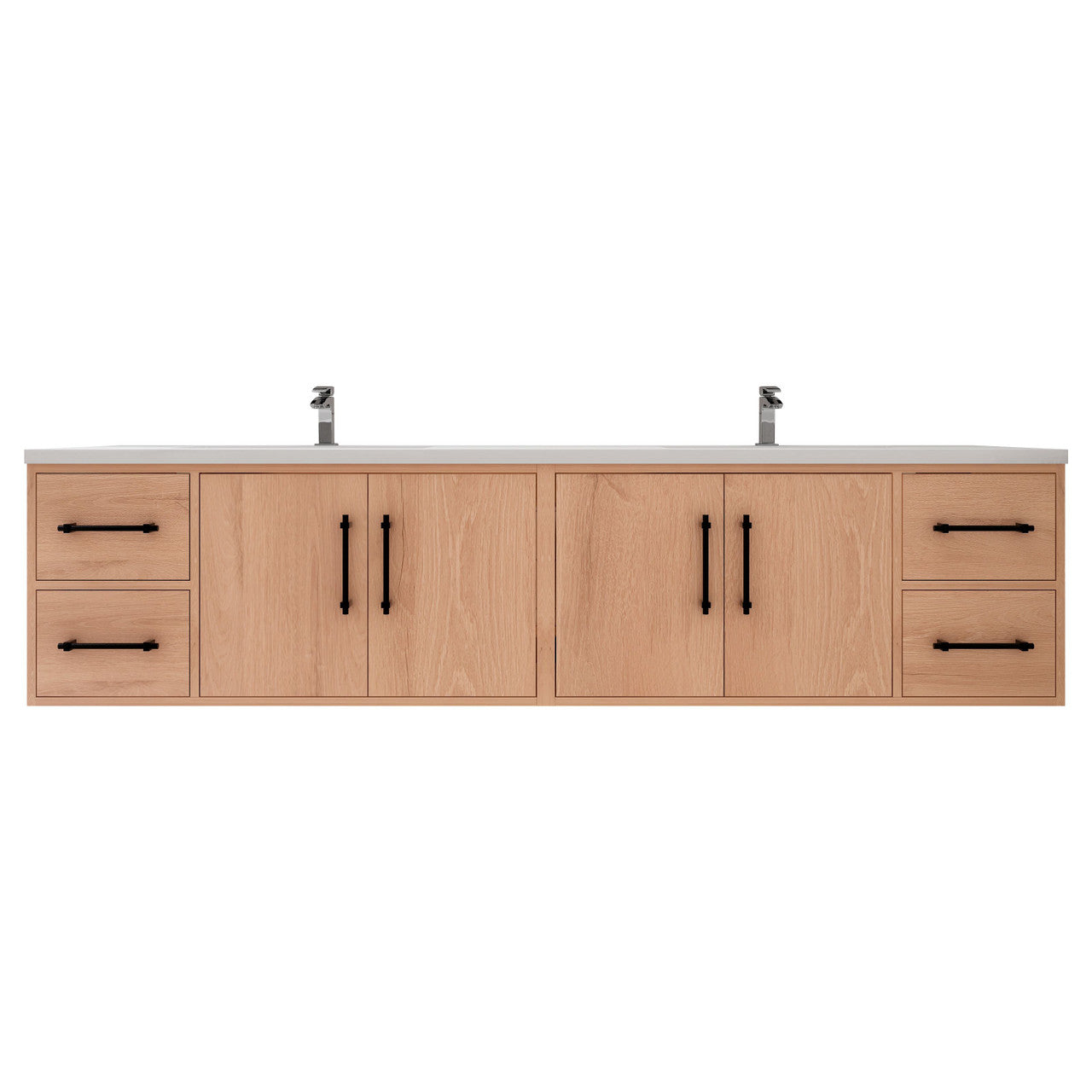 Victoria 84" Wall-Mount Vanity with Reinforced Acrylic DOUBLE Sink Victoria SKU: Victoria 84DWH