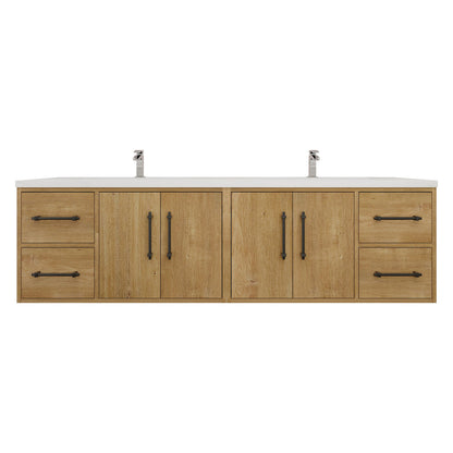 Victoria 72" Wall-Mount Vanity with Reinforced Acrylic DOUBLE Sink Victoria SKU: Victoria 72DWH