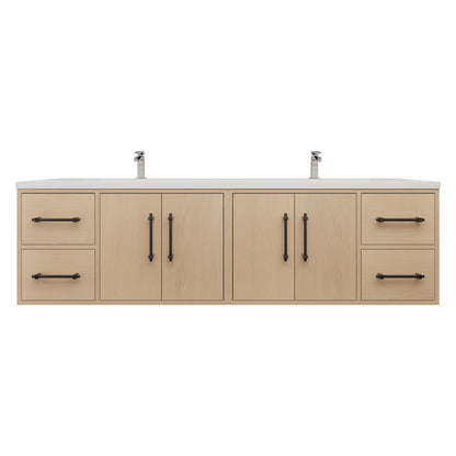 Victoria 72" Wall-Mount Vanity with Reinforced Acrylic DOUBLE Sink Victoria SKU: Victoria 72DWH