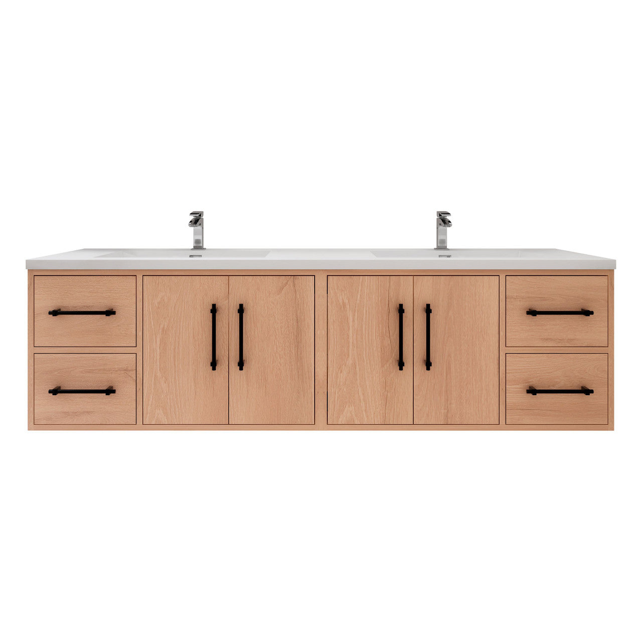 Victoria 72" Wall-Mount Vanity with Reinforced Acrylic DOUBLE Sink Victoria SKU: Victoria 72DWH