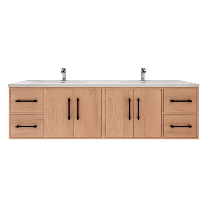 Victoria 72" Wall-Mount Vanity with Reinforced Acrylic DOUBLE Sink Victoria SKU: Victoria 72DWH