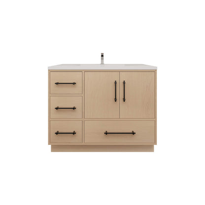 Victoria 42" Freestanding Vanity with Reinforced Acrylic Sink (LEFT DRAWER) Victoria SKU: Victoria 42LFS