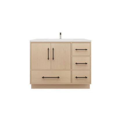 Victoria 42" Freestanding Vanity with Reinforced Acrylic Sink (RIGHT DRAWER) Victoria SKU: Victoria 42RFS