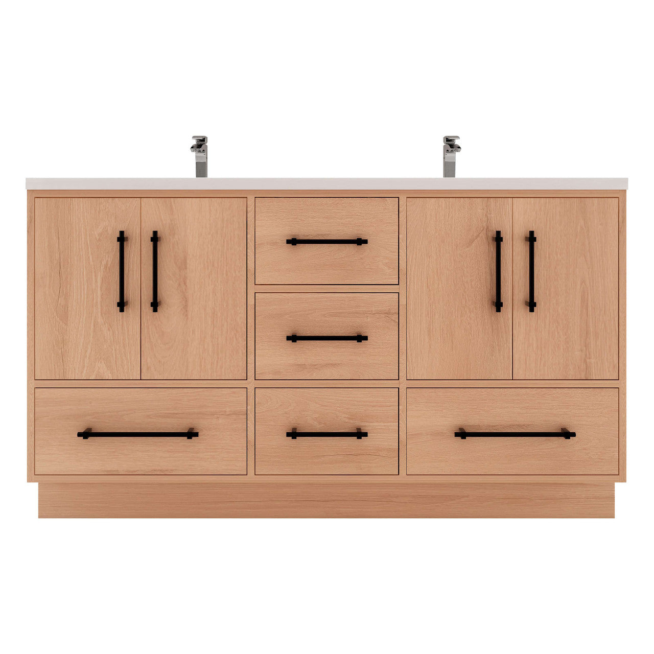 Victoria 60" Freestanding Vanity with Reinforced Acrylic DOUBLE Sink Victoria SKU: Victoria 60DFS