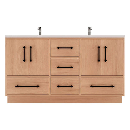 Victoria 60" Freestanding Vanity with Reinforced Acrylic DOUBLE Sink Victoria SKU: Victoria 60DFS