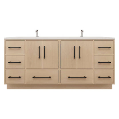 Victoria 72" Freestanding Vanity with Reinforced Acrylic DOUBLE Sink Victoria SKU: Victoria 72DFS-YO