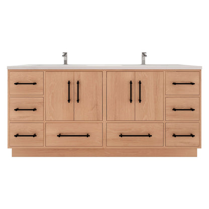 Victoria 72" Freestanding Vanity with Reinforced Acrylic DOUBLE Sink Victoria SKU: Victoria 72DFS-YO