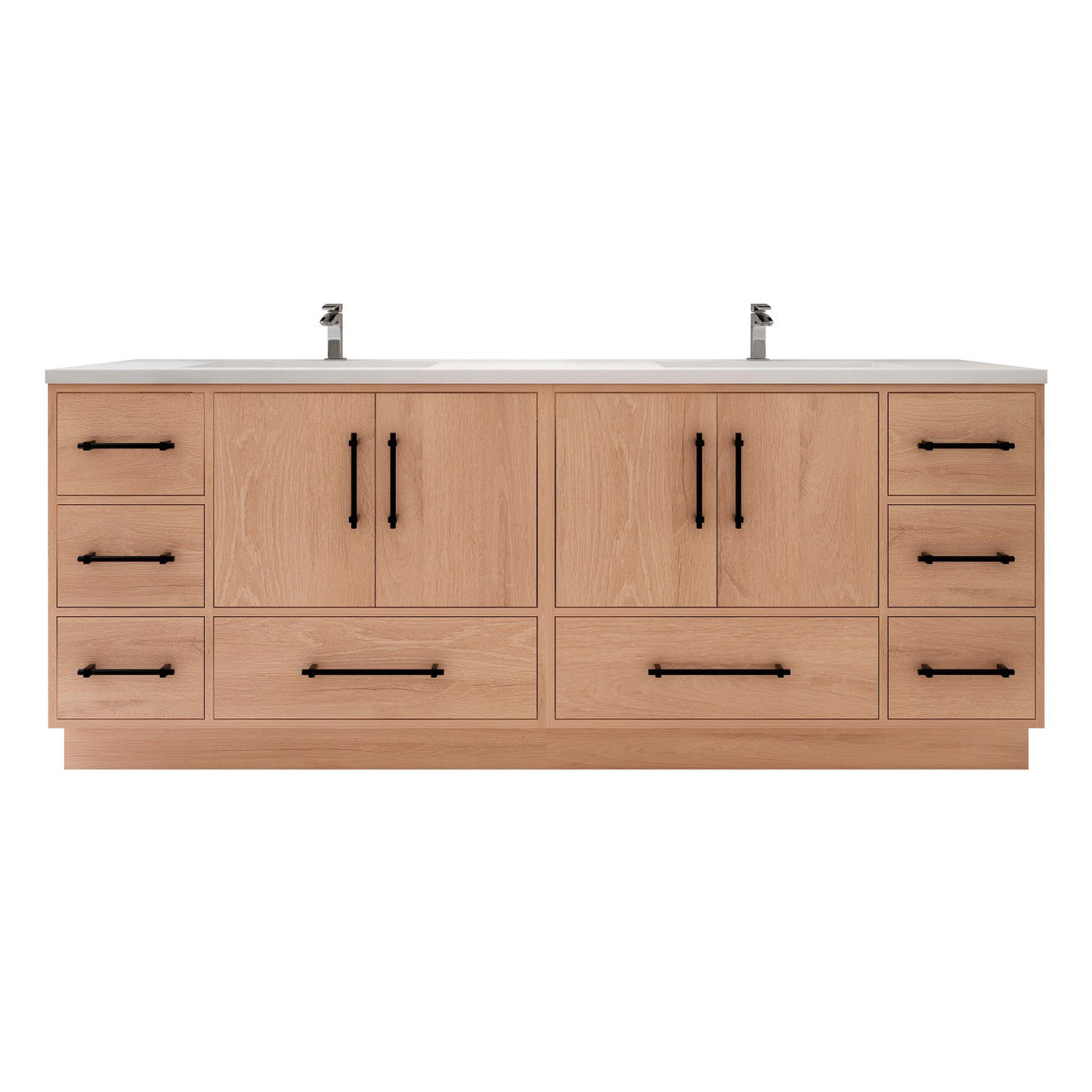 Victoria 84" Freestanding Vanity with Reinforced Acrylic DOUBLE Sink Victoria SKU: Victoria 84DFS