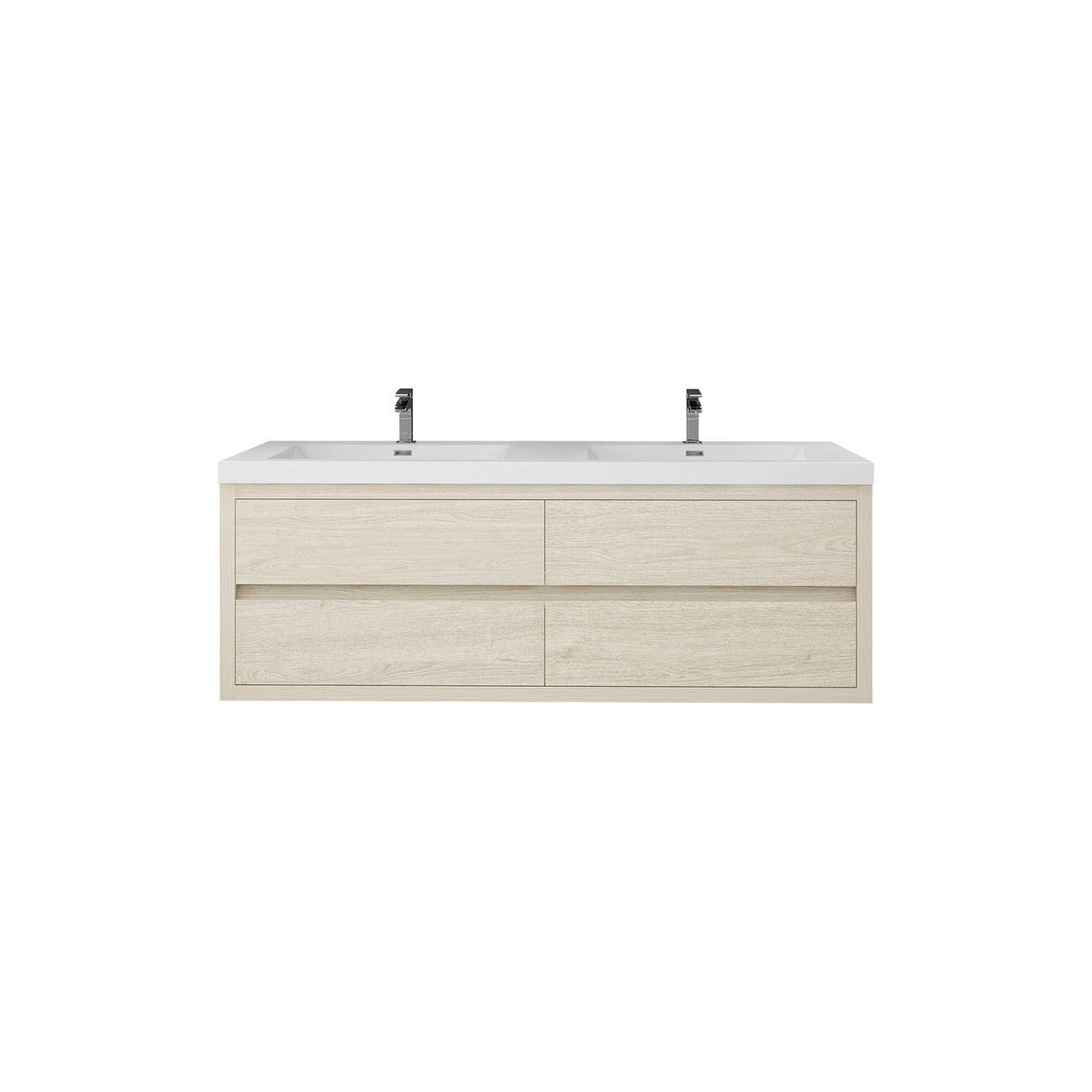 Louis 60" Modern Wall-mounted Vanity (Double Sink) Louis SKU: LOUIS 60DWM