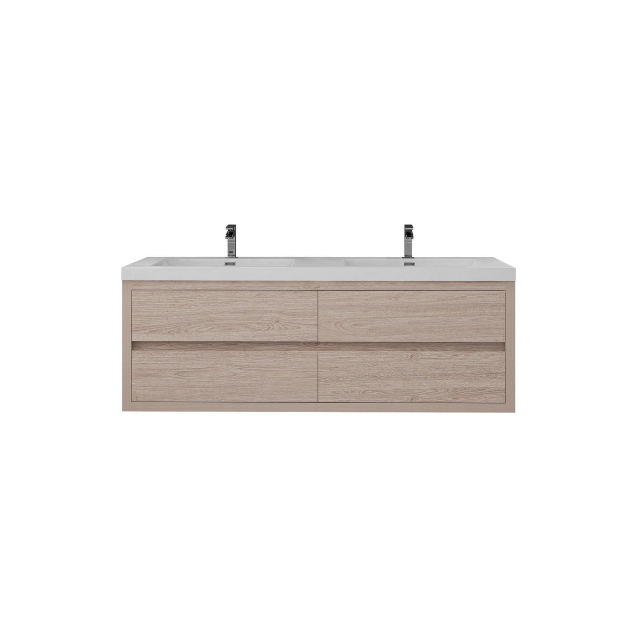 Louis 60" Modern Wall-mounted Vanity (Double Sink) Louis SKU: LOUIS 60DWM