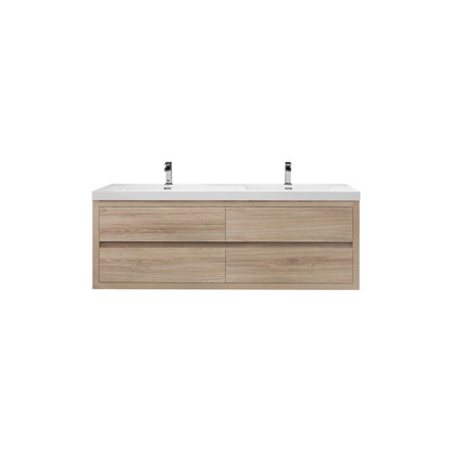 Louis 60" Modern Wall-mounted Vanity (Double Sink) Louis SKU: LOUIS 60DWM