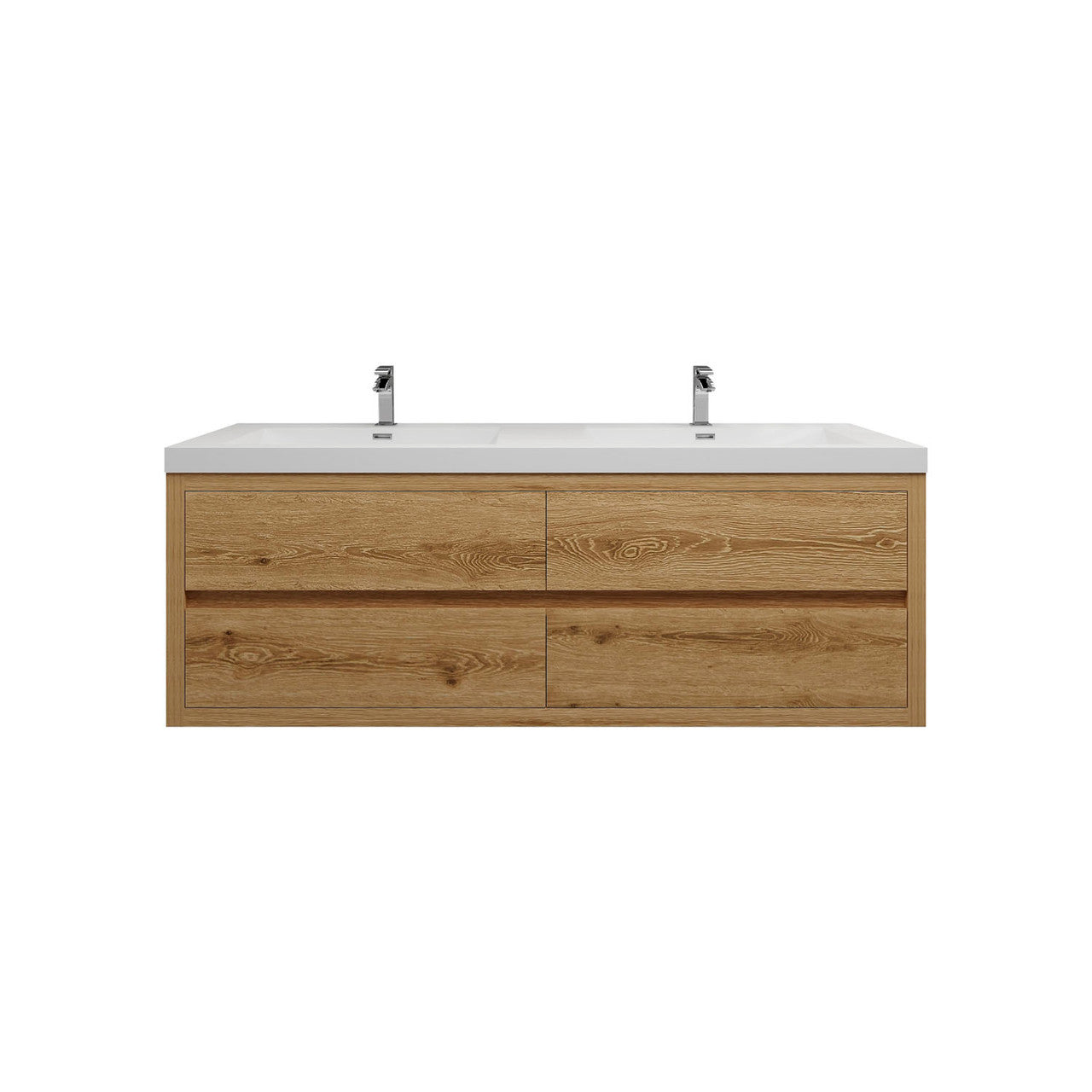 Louis 60" Modern Wall-mounted Vanity (Double Sink) Louis SKU: LOUIS 60DWM