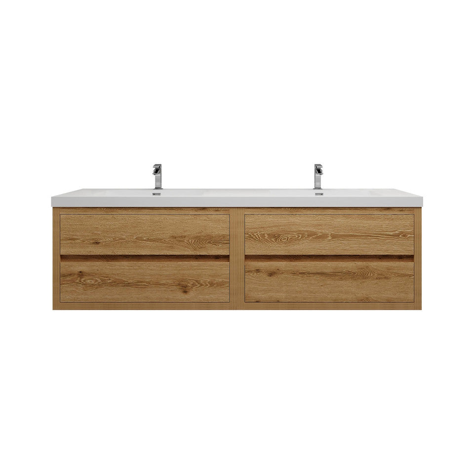 Louis 72" Modern Wall-mounted Vanity (Double Sink) Louis SKU: LOUIS 72DWM