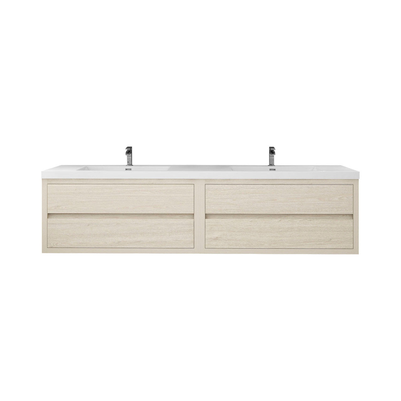 Louis 84" Modern Wall-mounted Vanity (Double Sink) Louis SKU: LOUIS 84DWM