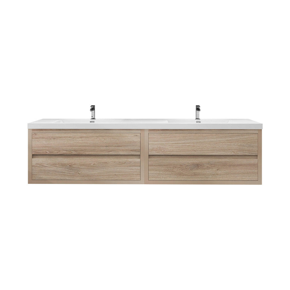 Louis 84" Modern Wall-mounted Vanity (Double Sink) Louis SKU: LOUIS 84DWM