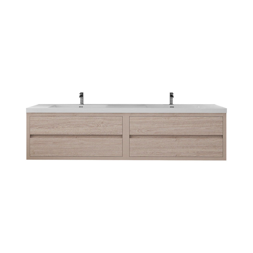 Louis 84" Modern Wall-mounted Vanity (Double Sink) Louis SKU: LOUIS 84DWM