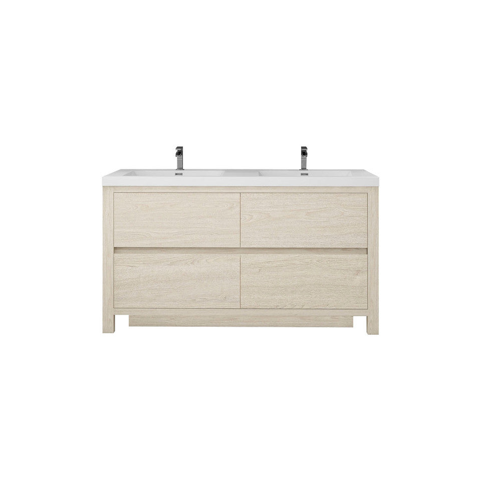 Louis 60" Modern Freestanding Vanity (Double Sink) Louis SKU: LOUIS 60DFS