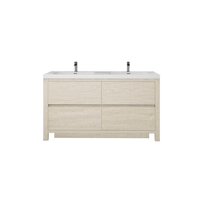 Louis 60" Modern Freestanding Vanity (Double Sink) Louis SKU: LOUIS 60DFS