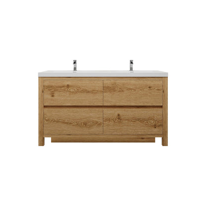 Louis 60" Modern Freestanding Vanity (Double Sink) Louis SKU: LOUIS 60DFS