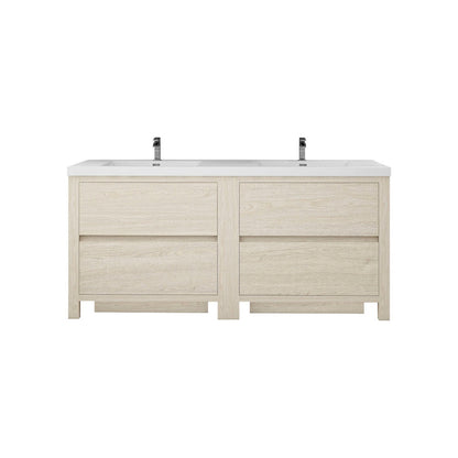 Louis 72" Modern Freestanding Vanity (Double Sink) Louis SKU: LOUIS 72DFS-YW