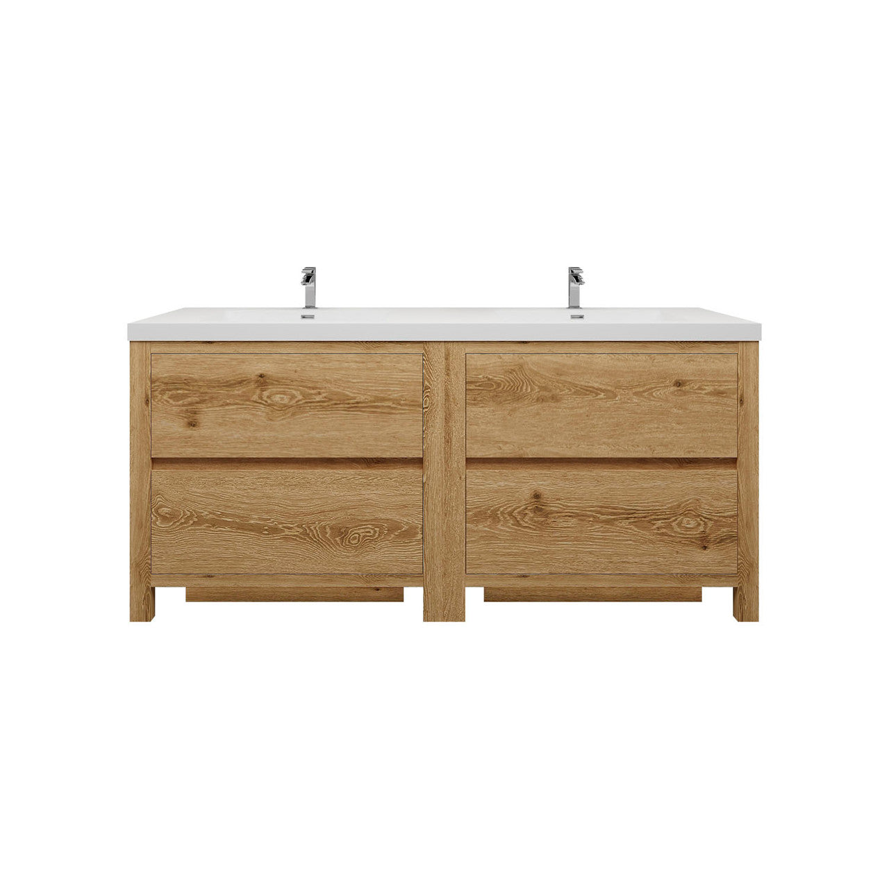 Louis 72" Modern Freestanding Vanity (Double Sink) Louis SKU: LOUIS 72DFS-YW