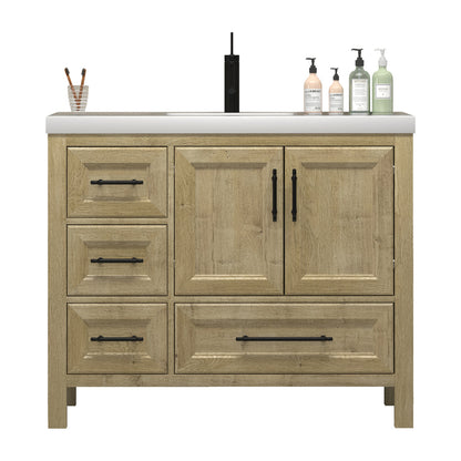 VIV 42" Solid Wood Freestanding Bathroom Vanity with Reinforced Acrylic Sink (Left) VIV SKU: VIV42L