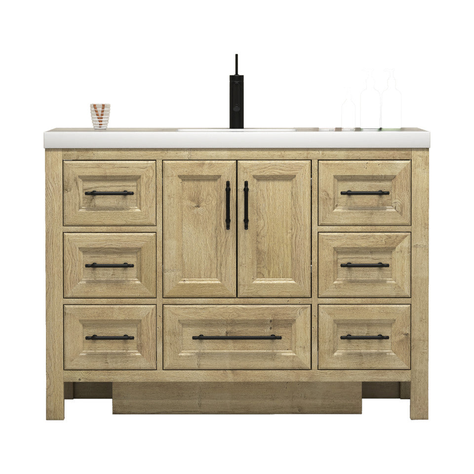 VIV 48" Solid Wood Freestanding Bathroom Vanity with Reinforced Acrylic Sink VIV SKU: VIV48