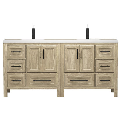 VIV 72" Solid Wood Freestanding Bathroom Vanity with Reinforced Double Acrylic Sink VIV SKU: VIV72D