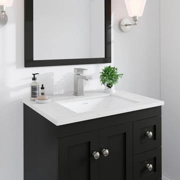 Acclaim 24"W x 22"D Espresso Bathroom Vanity with White Carrara Quartz Countertop and Undermount Porcelain Sink EVVN69-24ES-Q