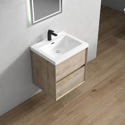 King 24" Wall Mounted Vanity with Reinforced Acrylic Sink Vanity-King SKU: BT005-24GW