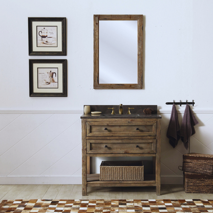 LEGION FURNITURE  36" WOOD SINK VANITY MATCH WITH MARBLE TOP -NO FAUCET