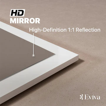 Eviva Sun 48"W x 30"H Rectangular Mirror with White Wooden Frame EVMR-48X30-GWH