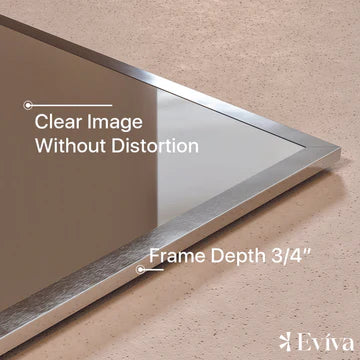 Eviva Sax 60"W x 30"H Rectangular Mirror with Chrome Aluminum Frame EVMR-60X30-CH