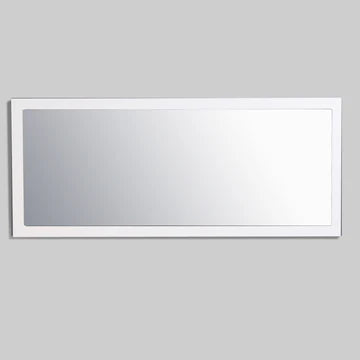 Eviva Sun 72"W x 30"H Rectangular Mirror with White Wooden Frame EVMR-72X30-GWH