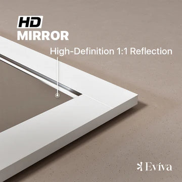 Eviva Aberdeen 24"W x 30"H Rectangular Mirror with White Wooden Frame EVMR412-24X30-WH