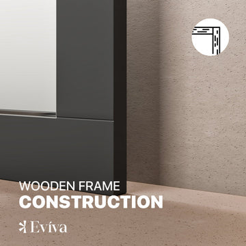 Eviva Aberdeen 36"W x 30"H Rectangular Mirror with Espresso Wooden Frame EVMR412-36X30-ES