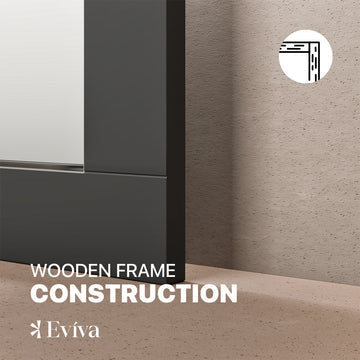 Eviva Aberdeen 48"W x 30"H Rectangular Mirror with Espresso Wooden Frame EVMR412-48X30-ES