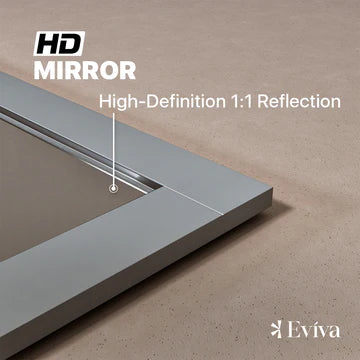 Eviva Aberdeen 48"W x 30"H Rectangular Mirror with Gray Wooden Frame EVMR412-48X30-GR