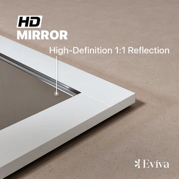 Eviva Aberdeen 60"W x 30"H Rectangular Mirror with White Wooden Frame EVMR412-60X30-WH