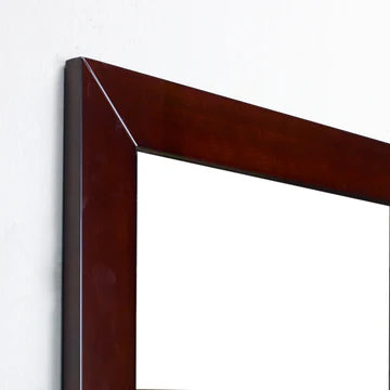 Eviva New York 48"W x 30"H Rectangular Mirror with Brown Wooden Frame EVMR514-48X30-TK