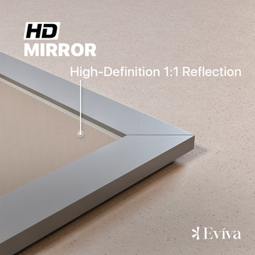 Eviva Acclaim 35"W x 30"H Rectangular Mirror with Gray Wooden Frame EVMR69-30GR