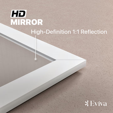 Eviva Acclaim 35"W x 30"H Rectangular Mirror with White Wooden Frame EVMR69-30WH