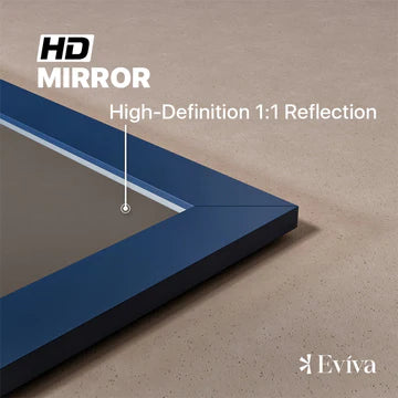 Eviva Acclaim 36"W x 30"H Rectangular Mirror with Blue Wooden Frame EVMR69-36X30BLU