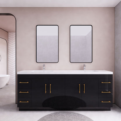 Eliza 84'' Freestanding Vanity With Double Sink Vanity-Eliza SKU: RYELSA84DFS-GR | UPC: 616050824765