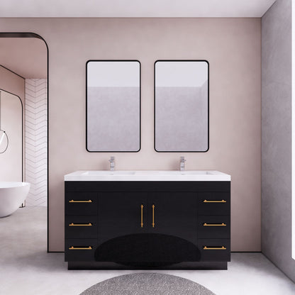 Eliza 60'' Freestanding Vanity With Double Sink Vanity-Eliza SKU: RYELSA60DFS-GR | UPC: 616050824703